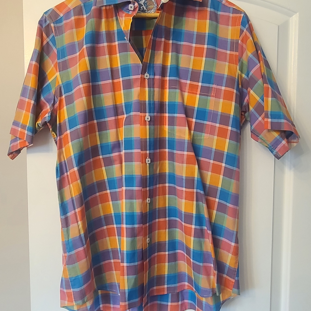 Bugatchi short sleeve button down men's shirt